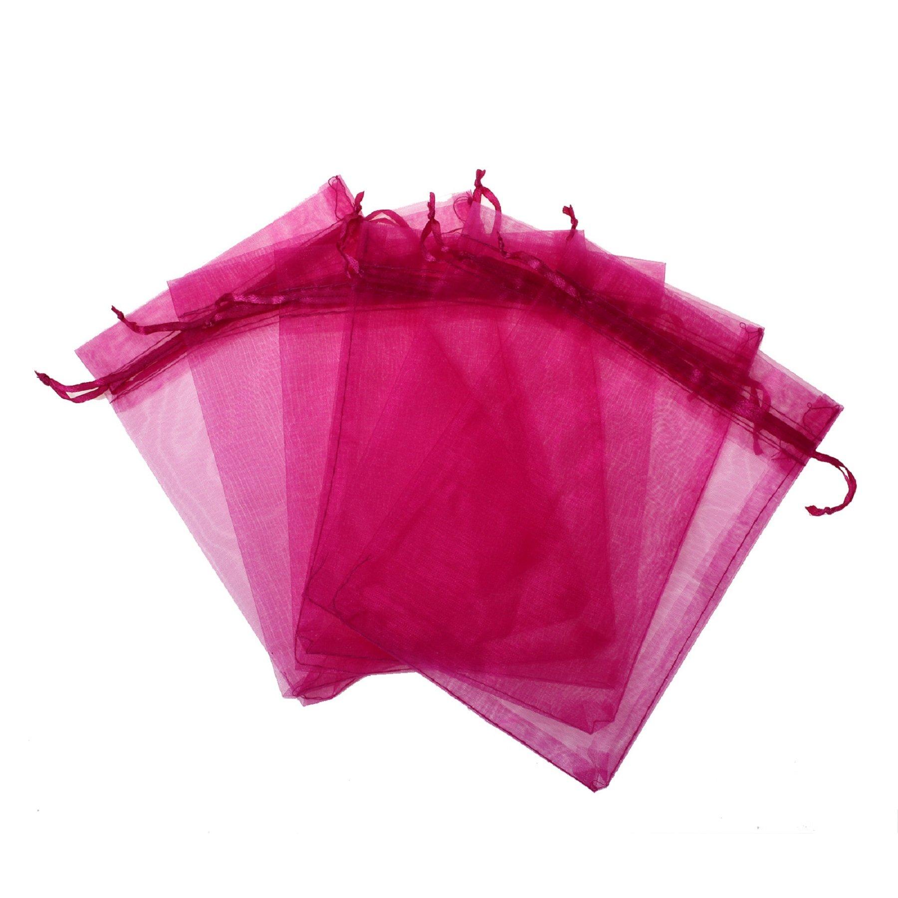 Sarasweet Sarasweet 50pcs 8x12 inch Drawstring Organza Pouch Strong Wedding Favor Gift Candy Bag (rose)