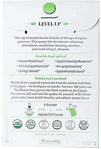 Matcha Kari Dr. Weil Matcha Kari Superior Japanese Matcha Green Tea Sticks (2) and 100g Culinary Bundle - Organic Ceremonial Grade Powder Single Serve Packets (24 packets) and 100g Culinary Grade Pouch