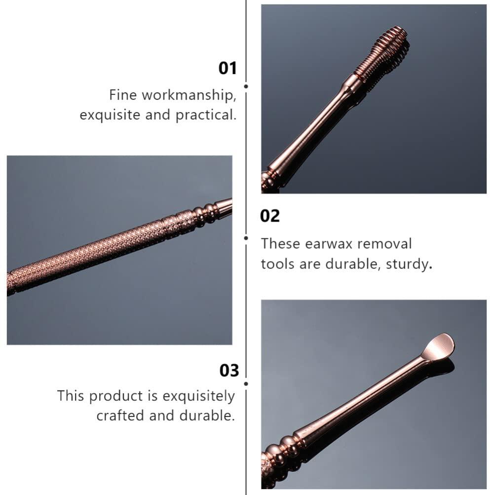 Healeved 5pcs Ear Spoon Earwax Removal Tool Ear Cleaner Ear Picking Spoon Earwax Spoon Ear Wax Removal Tool Clean Tool Home Earpick Ear Clean Accessory Wax Curette Earwax Cleaning Tool