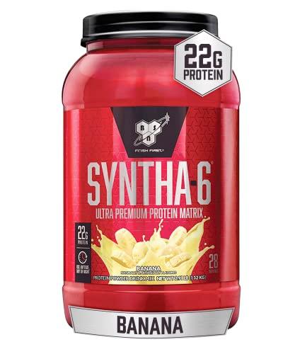 BSN BSN SYNTHA-6 Whey Protein Powder, Micellar Casein, Milk Protein Isolate, Banana, 28 Servings (Packaging May Vary), 2.91 Pound (Pack of 1)