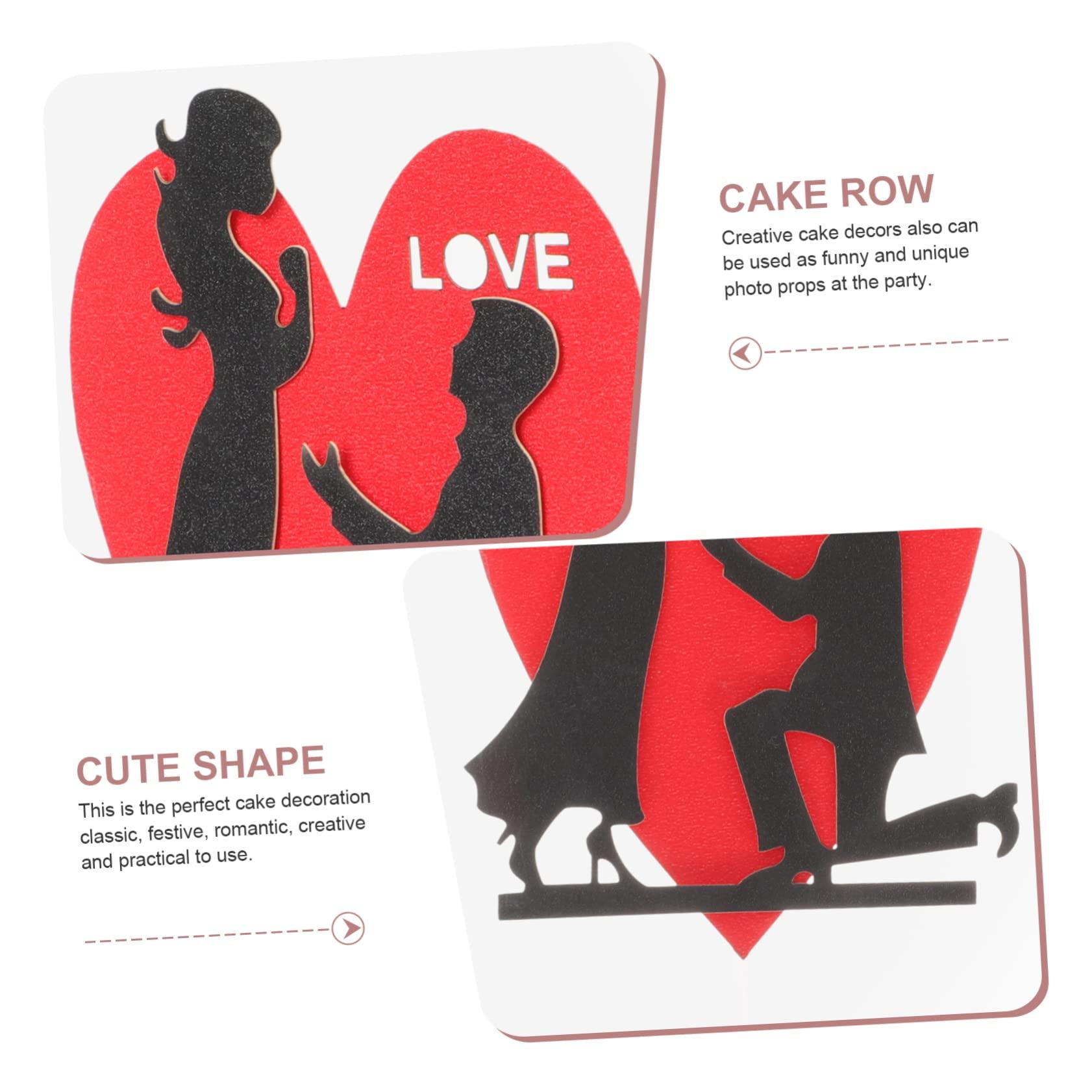 IMIKEYA IMIKEYA 66 Pcs Engagement Asl Heart Cake Topper Bride and Groom Couple Cake Picks Valentine Be Happy Love Cake Picks Wedding Cake Centerpiece Stick Funny Paper Proposal Romantic Bridegroom