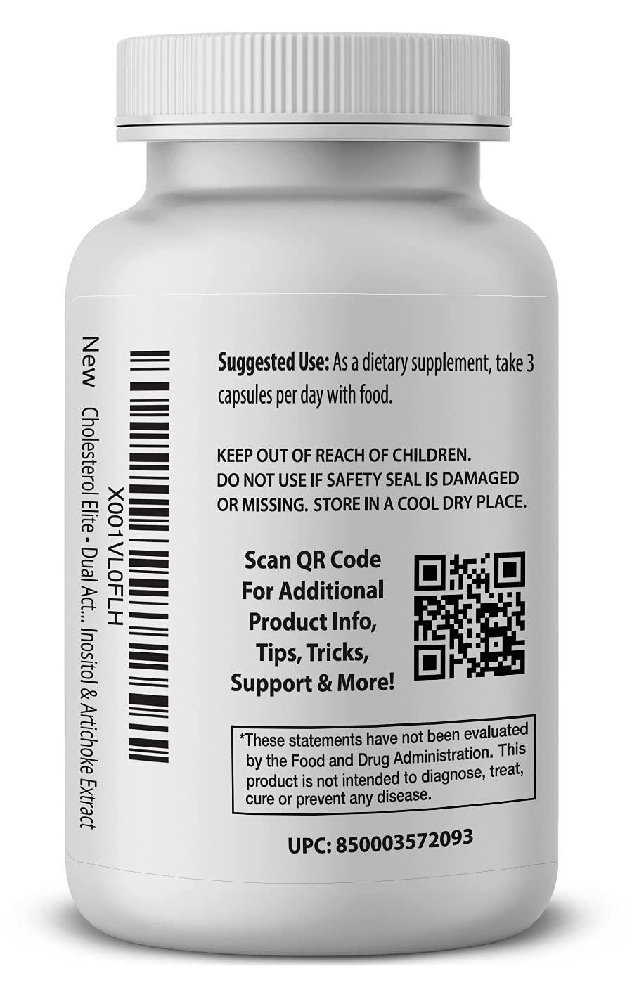 Pro Formulations MD Cholesterol Elite  Dual Action Cholesterol Support  90 vcaps  Powered by Red Yeast Rice & Aged Garlic Extract  Enhanced with Inositol & Artichoke Extract