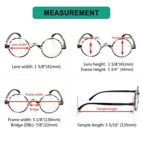Eyekepper Eyekepper Round Reading Glasses a Little Large than Vintage Professor Oval Readers (Grey Stripe,+3.75)