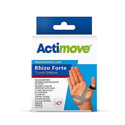 Actimove Actimove Professional, Rhizo Forte Thumb Brace | Thumb Splint for Rheumatoid Arthritis, Ulnar Collateral Ligament Injuries, Soft Tissue Injuries, Ligament Instability, Post-Operative immobilization | Grey, Right, Medium