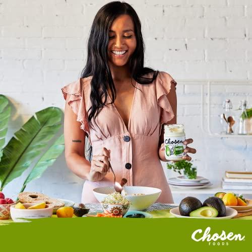 Chosen Foods Chosen Foods Classic Vegan Avocado Oil-Based Mayonnaise, Gluten & Dairy Free, Low-Carb, Keto & Paleo Diet Friendly, Mayo for Sandwiches, Dressings and Sauces (12 fl oz)