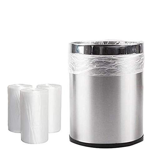 7-Almond 7-Almond 1.2 Gallon Clear Garbage Bags, Small Trash Bags 4.5-Liter Durable Disposable Trash Wastebasket Bags Can Liners for Office, Home Waste Bin, Bathroom, Kitchen (Clear, 250 Counts/5 Rolls)
