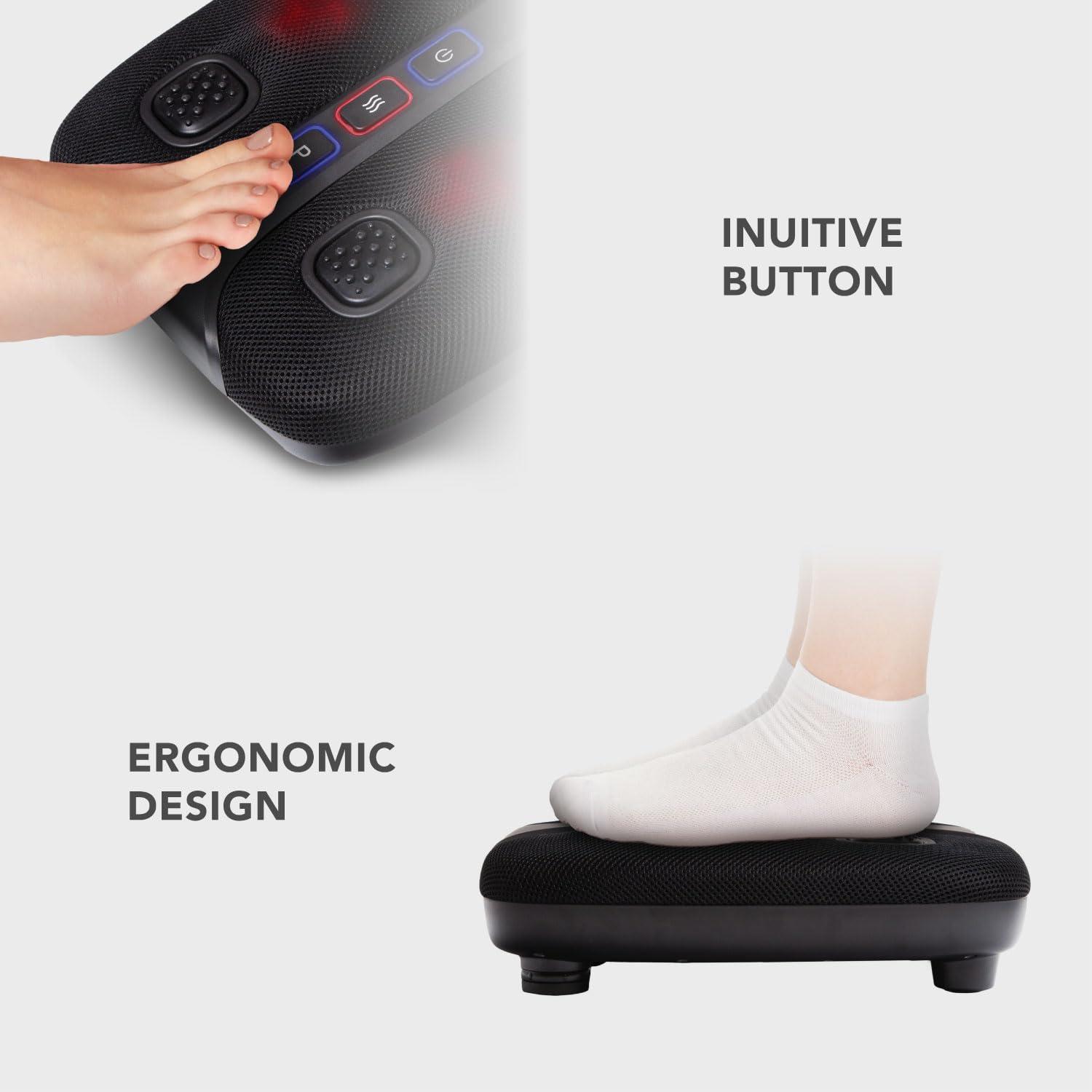 AmaMedic AmaMedic AM-50181 Sonic Vibration foot massager, 4 Massage Heads, Soothing Heat Therapy, 3 Massage Modes, 3 Shaking Plates