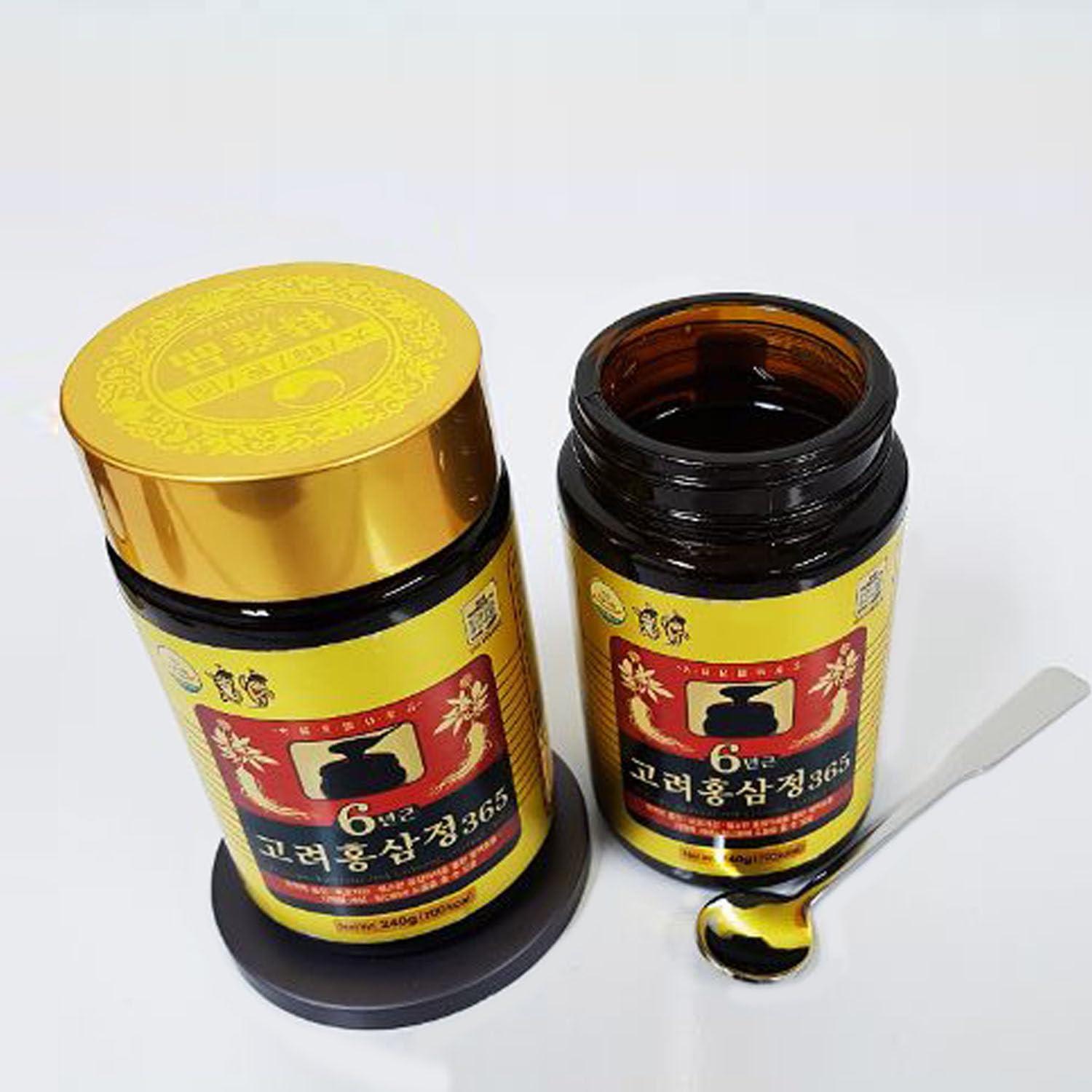 Hong Sam Jeong HongSamJeong, Korean 6years Root Red Ginseng Gold Extract, Saponin, Panax, 8.5 Ounce (Pack of 2)