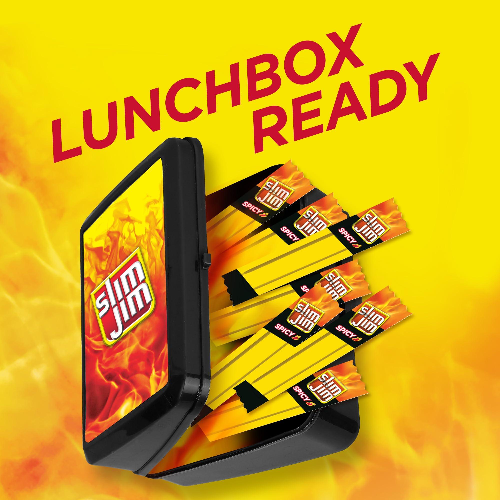 Conagra Slim Jim Slim Jim Smoked Meat Sticks, Spicy Flavor, 6g Protein Per Serving, Snack Size, 0.28 oz. (26 Count)