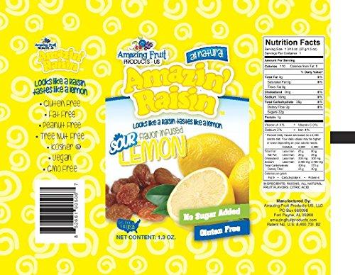 Amazin Raisin Amazin\' Raisin Flavor Infused Raisins 1.3-ounce Bags (Pack of 24) (Sour Lemon)