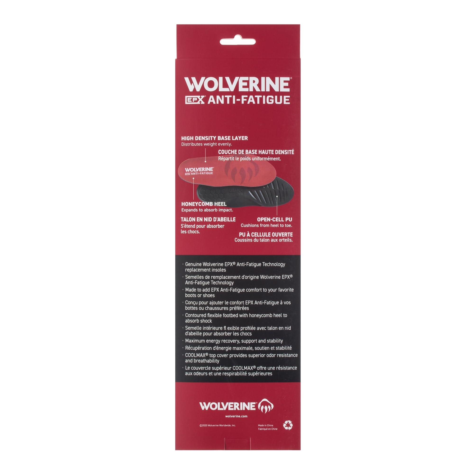 WOLVERINE Wolverine EPX Anti-Fatigue Insole Black/Orange 6 D (M)
