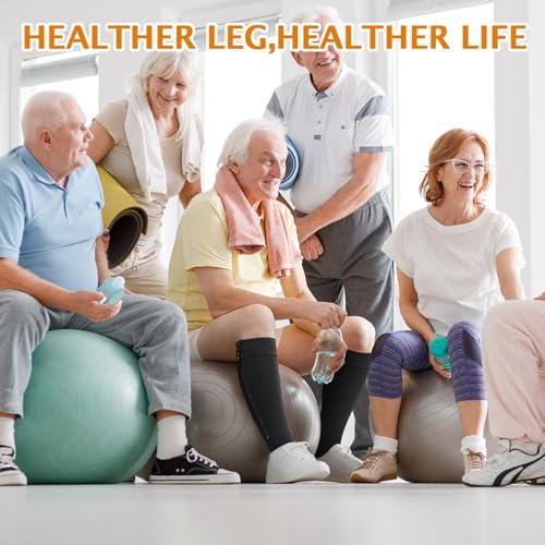 CASMON CASMON Zipper Compression Socks for Women & Men, 20-30 mmHg Closed Toe Knee High Support Sock, Medical Zip up Socks for Edema, Varicose Veins, Post-surgery, Swelling, Nurses, Pregnancy (1 Pair)