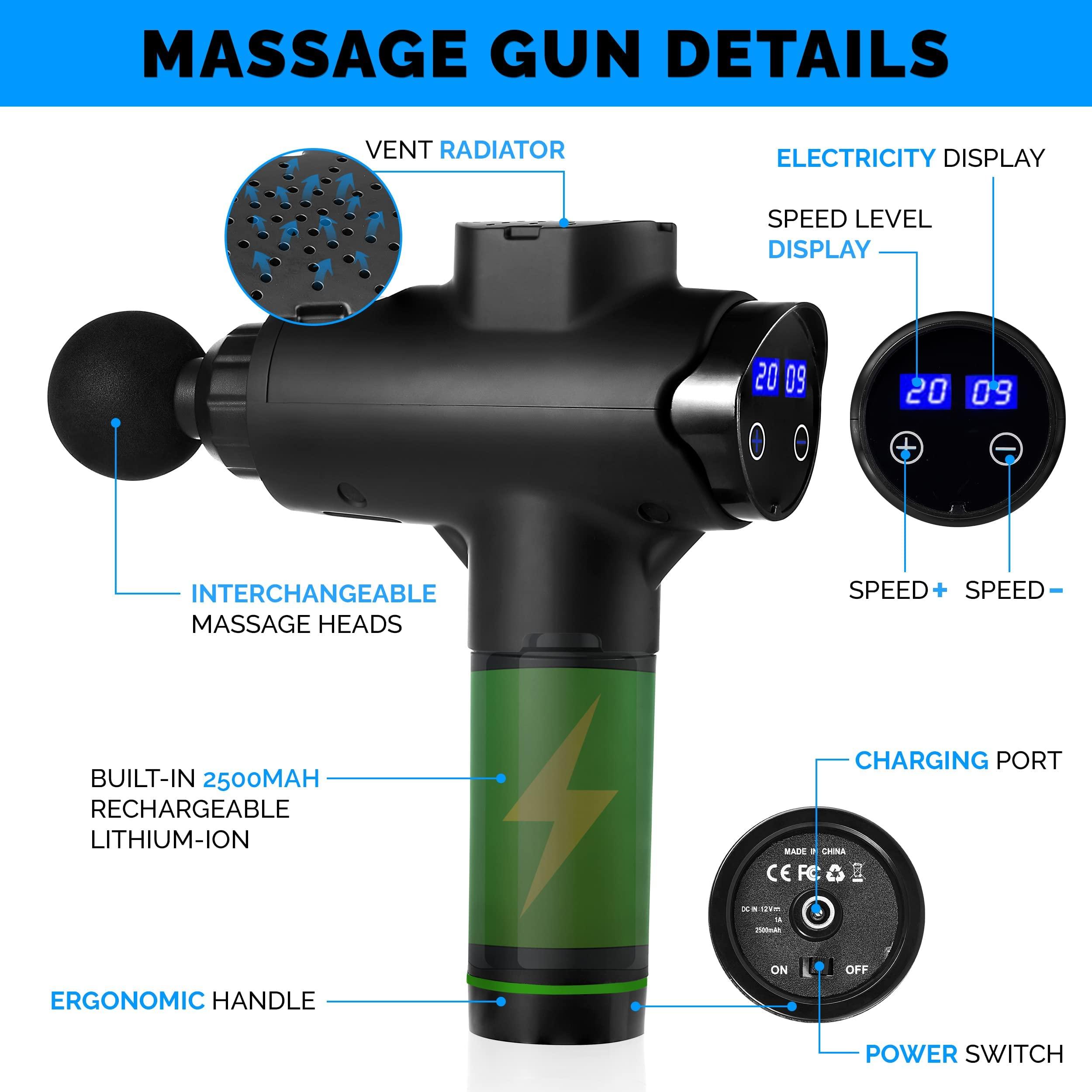 Generic Generic Massage Gun, Massager, Back Gun Deep Tissue, Muscle Percussion Tissue Hand Held Massager Special for Muscle, Neck, Shoulder, Pain Relief