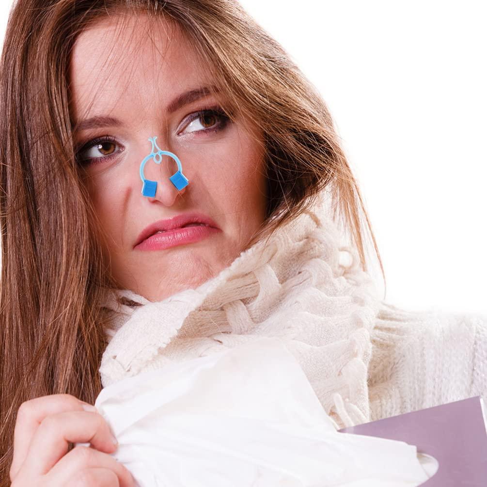 DOITOOL Plastic Clips Stop Nosebleeds Epistaxis Clip: 20pcs Nose Bleed Stopper Nasal Clip Treatments Foam Nose Slap for Emergency Accident Accessory Blue