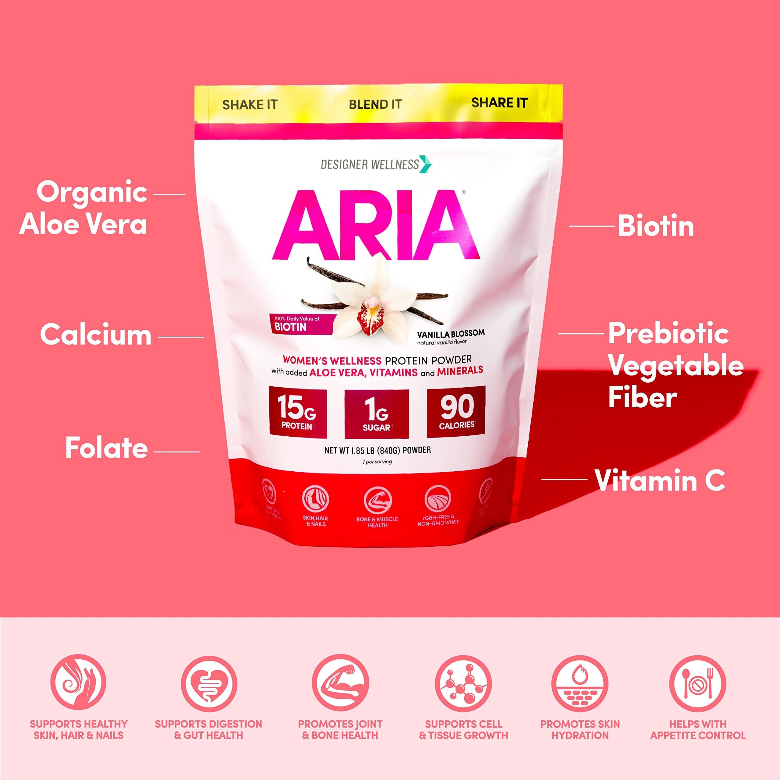 Designer Wellness Designer Wellness Aria Women\'s Wellness Protein Powder Bundled with Protein Smoothies 12 Count Variety Pack