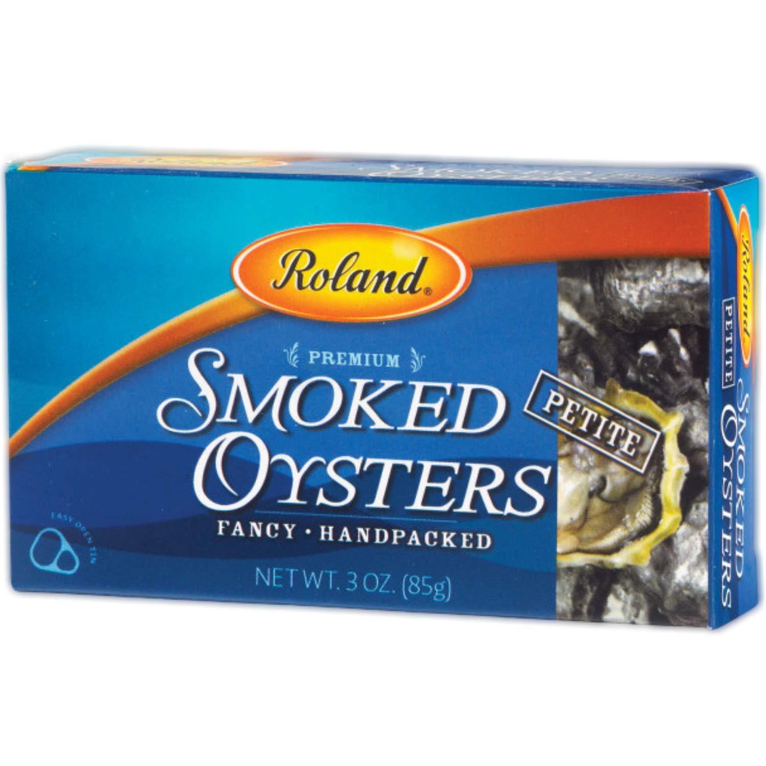 Roland Roland Foods Petite Premium Smoked Oysters in Oil, Wild Caught, 3 Ounce Tin, Pack of 10