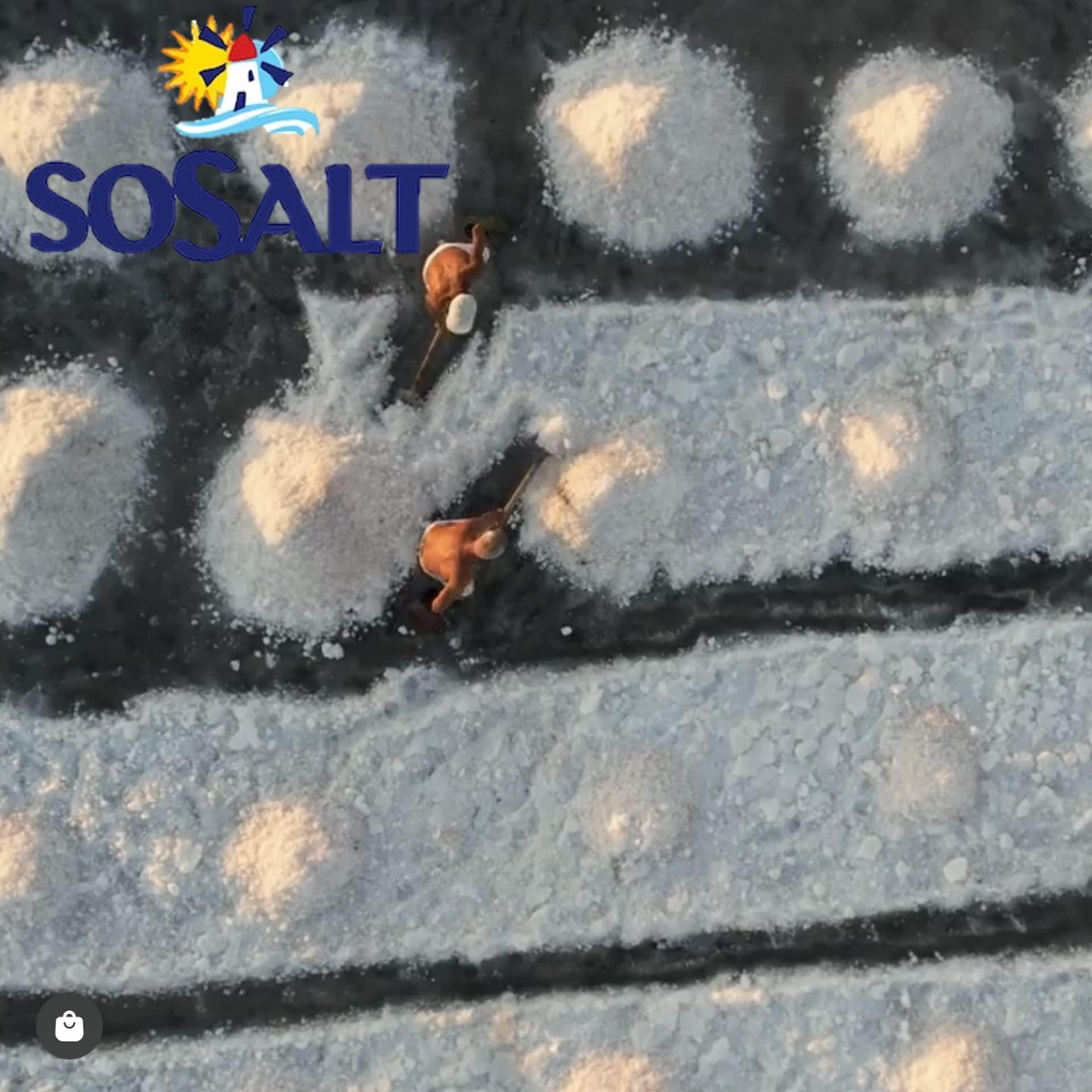 SOSALT DAL MARE DI TRAPANI Fine Natural Sea Salt, 27.56 lbs (12.5 kg), Bulk, Foodservice, Resturant, Canning, Brining, BBQ, Asado, Grilling, SoSalt, Trapani Sicilian, Mediterranean