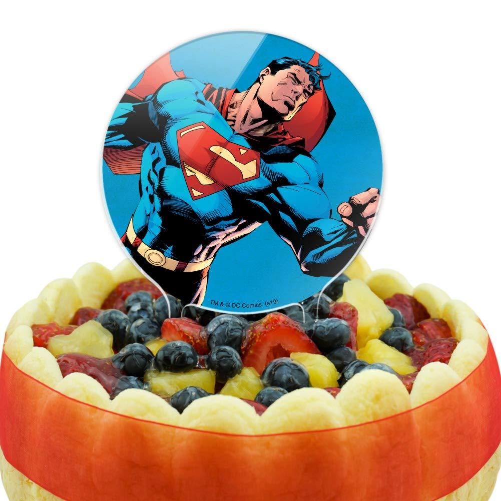 GRAPHICS & MORE Acrylic Superman Character Cake Topper Party Decoration for Wedding Anniversary Birthday Graduation