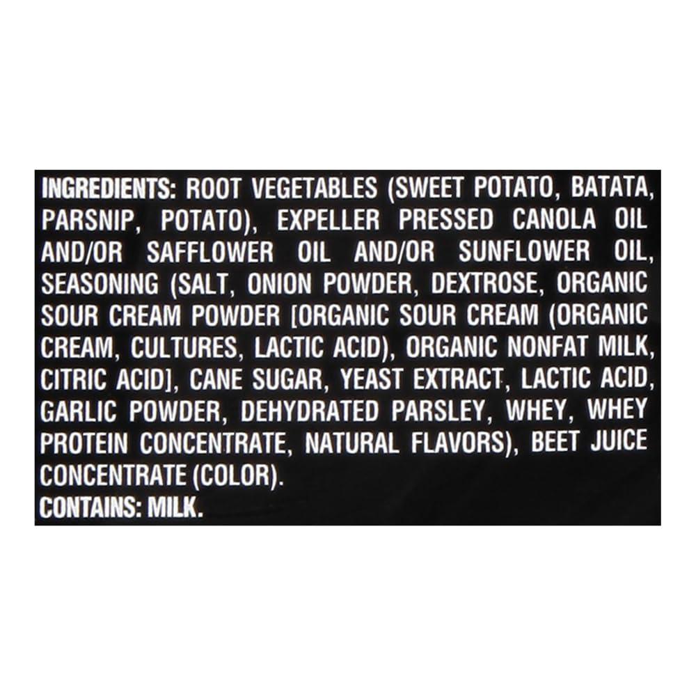 Terra Terra Vegetable Chips, Sour Cream & Onion, 5 oz (Pack of 6)