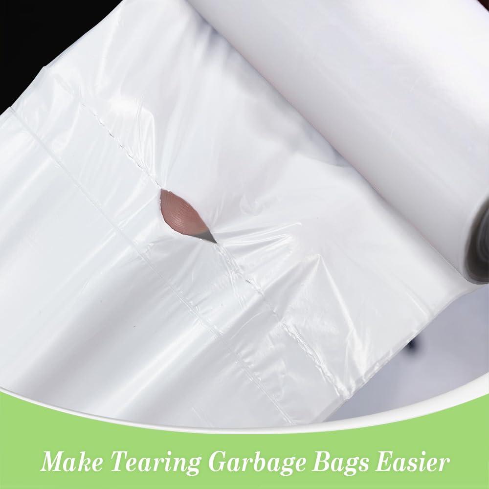 Teivio Teivio 3 Gallon 80 Counts Strong Trash Bags Garbage Bags, Bathroom Trash Can Bin Liners, Plastic Bags for home office kitchen, White