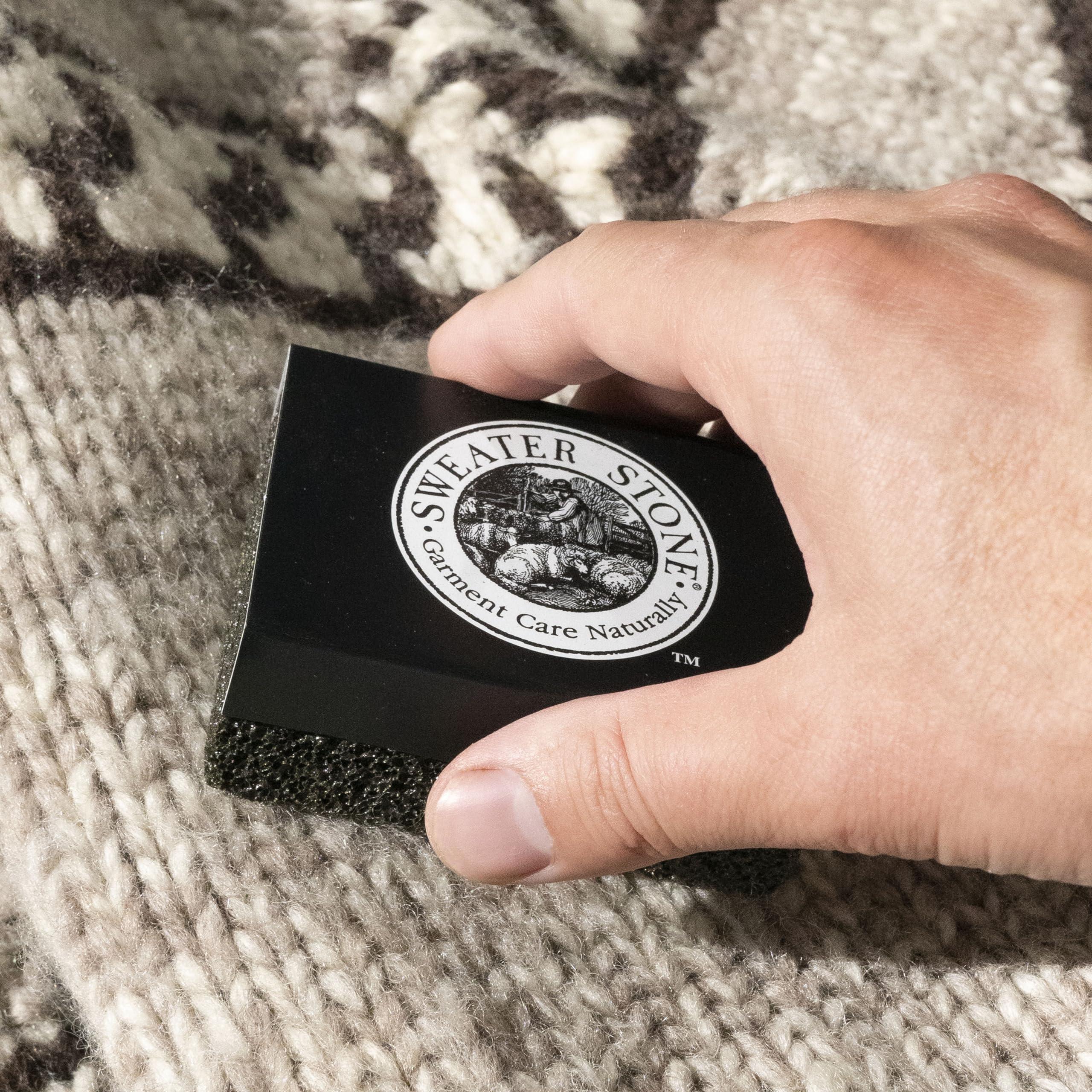 Sweater Stone Sweater Stone - The Original Since 1985 - Garment Care for Sweaters and Knits - A Pumice-Like Brick for Removing Pilling and Balling - A Knitters Secret - Made in The USA