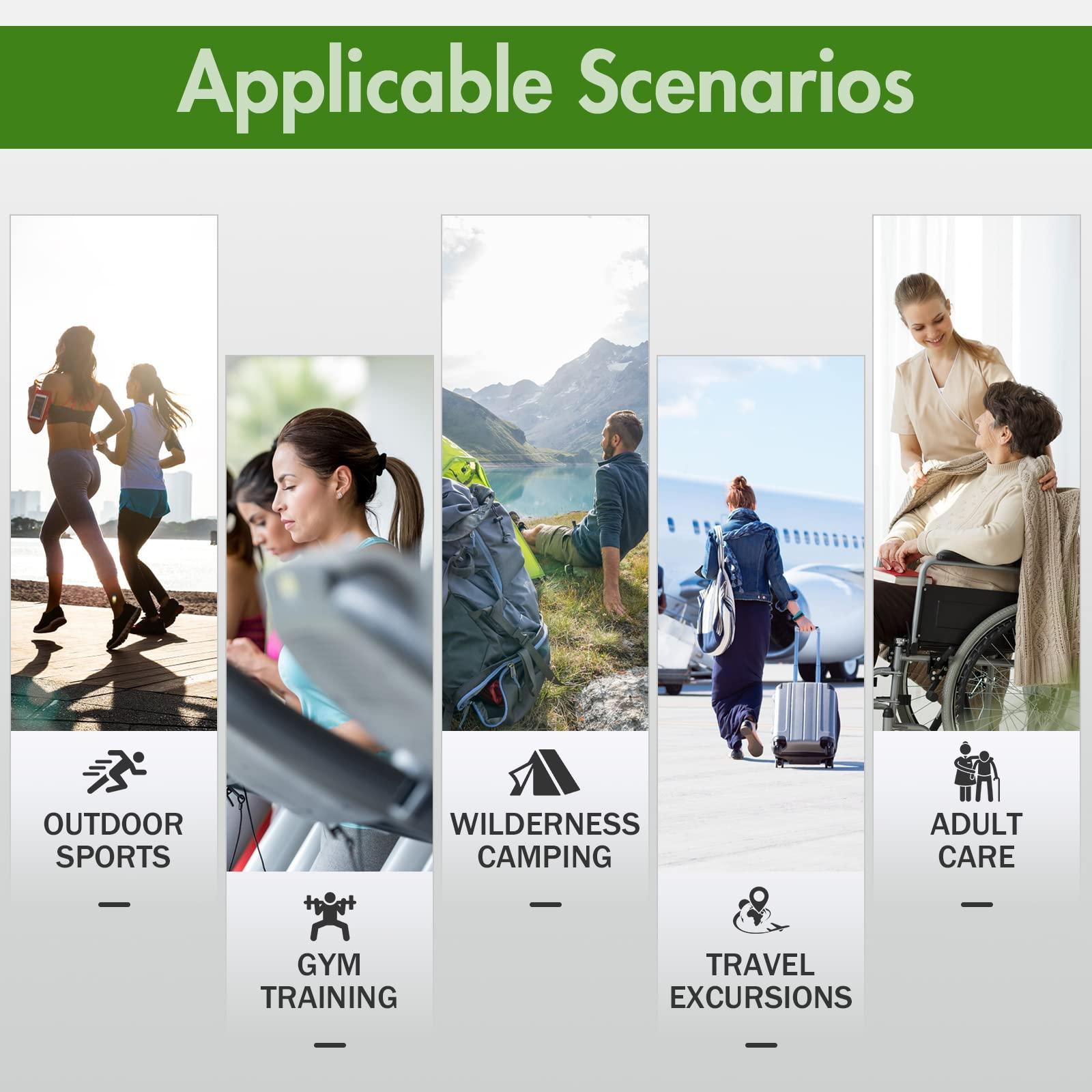 YAKAMOZ YAKAMOZ Large Body Wipes for Adults Bathing, Individually Wrapped Body Wipes for Bathing, Camping(Scent Free 24 counts and mint chill 24 counts)