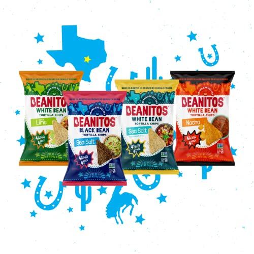 Beanitos Beanitos White Bean Chips - Nacho Nation - (6 Pack) 4.5 oz Bag - White Bean Tortilla Chips - Vegetarian Snack with Good Source of Plant Protein and Fiber