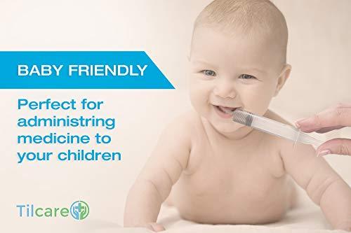 Tilcare 60ml Catheter Tip Syringe with Covers 50 Pack by Tilcare - Sterile Plastic Medicine Food Droppers for Children, Pets or Adults – Latex-Free Oral Medication Dispenser - Large Feeding Tube Syringes