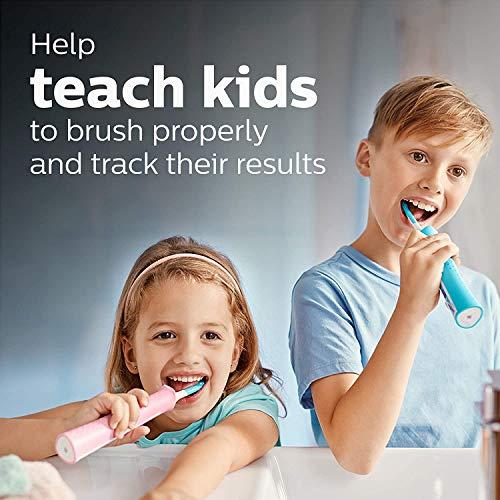 Philips Sonicare Philips Sonicare for Kids 3+ Bluetooth Connected Rechargeable Electric Power Toothbrush, Interactive for Better Brushing, Turquoise, HX6321/02