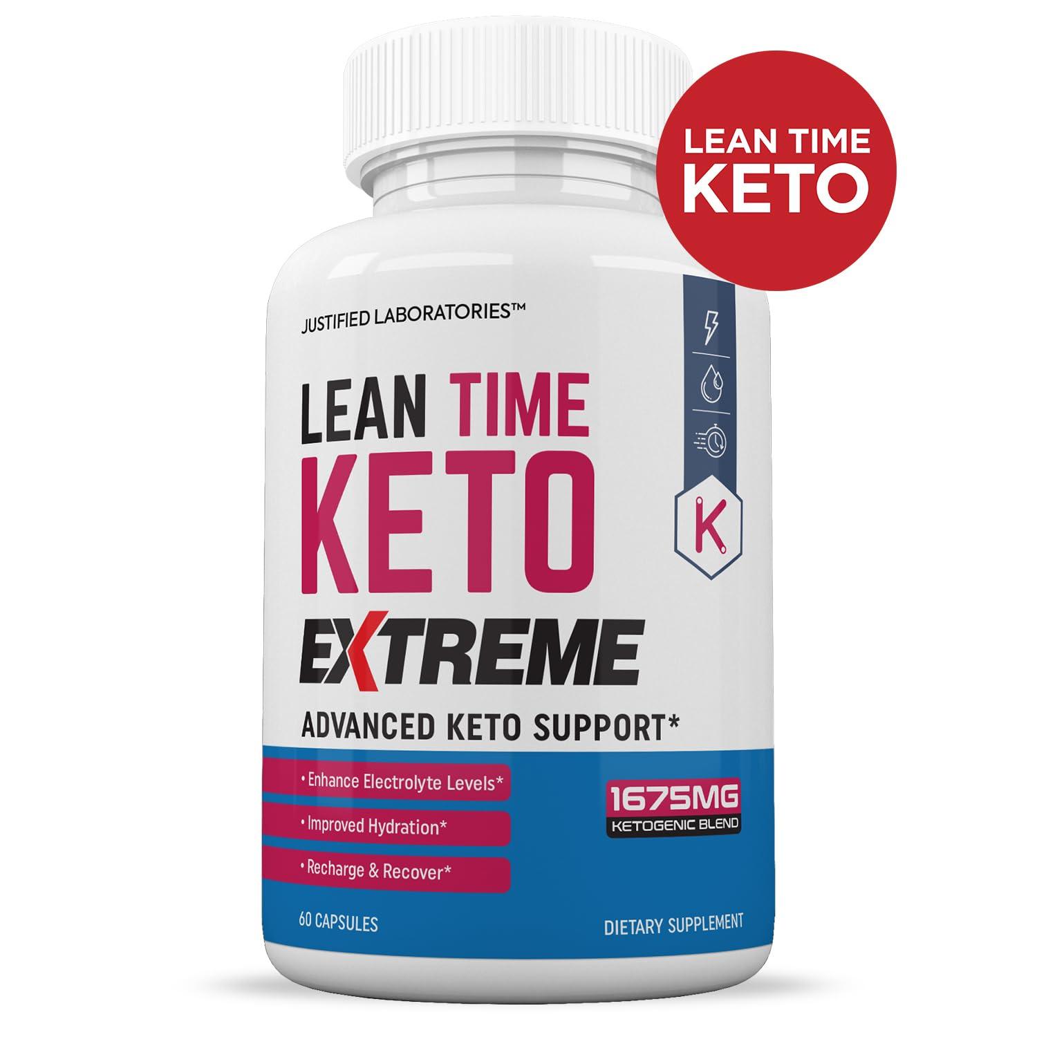 Justified Laboratories (3 Pack) Lean Time Keto Extreme Pills 1675MG New & Improved Formula Contains Apple Cider Vinegar Extra Virgin Olive Oil Powder Green Tea Leaf 180 Capsules