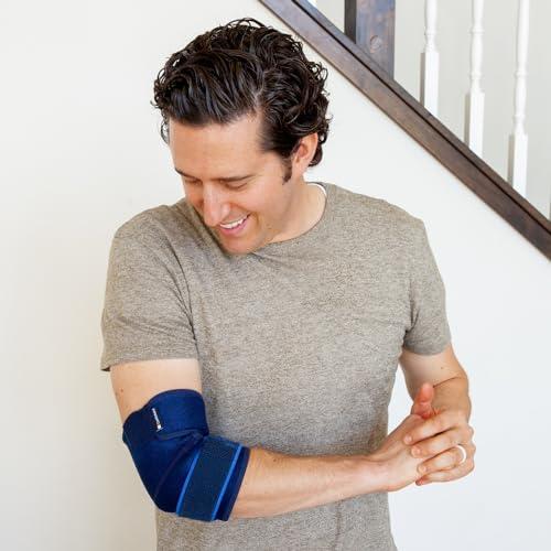 Comforband Comforband Adjustable Elbow Support for Epicondylitis, Tennis Elbow, Golfers Elbow, Bursitis, Elbow Sprains, Strains, Tendonitis, Arthritis, Sports Injury Recovery - Elbow Pain Relief - One Size fits Most