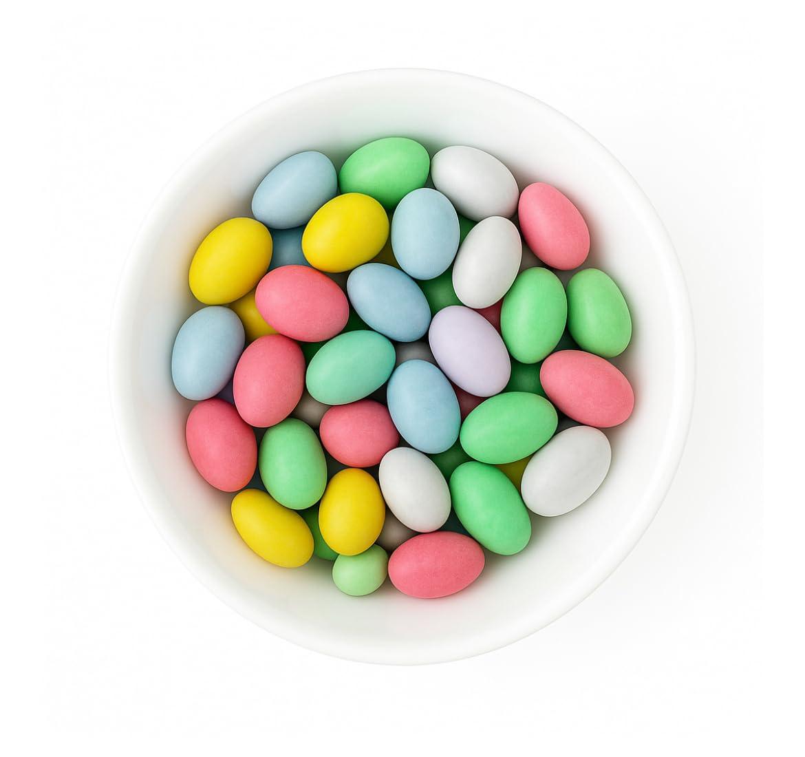 SweetGlob SweetGlob Jordan Almonds Party Colors Hard Candy (2 Pound, Assorted Pastel Colors)