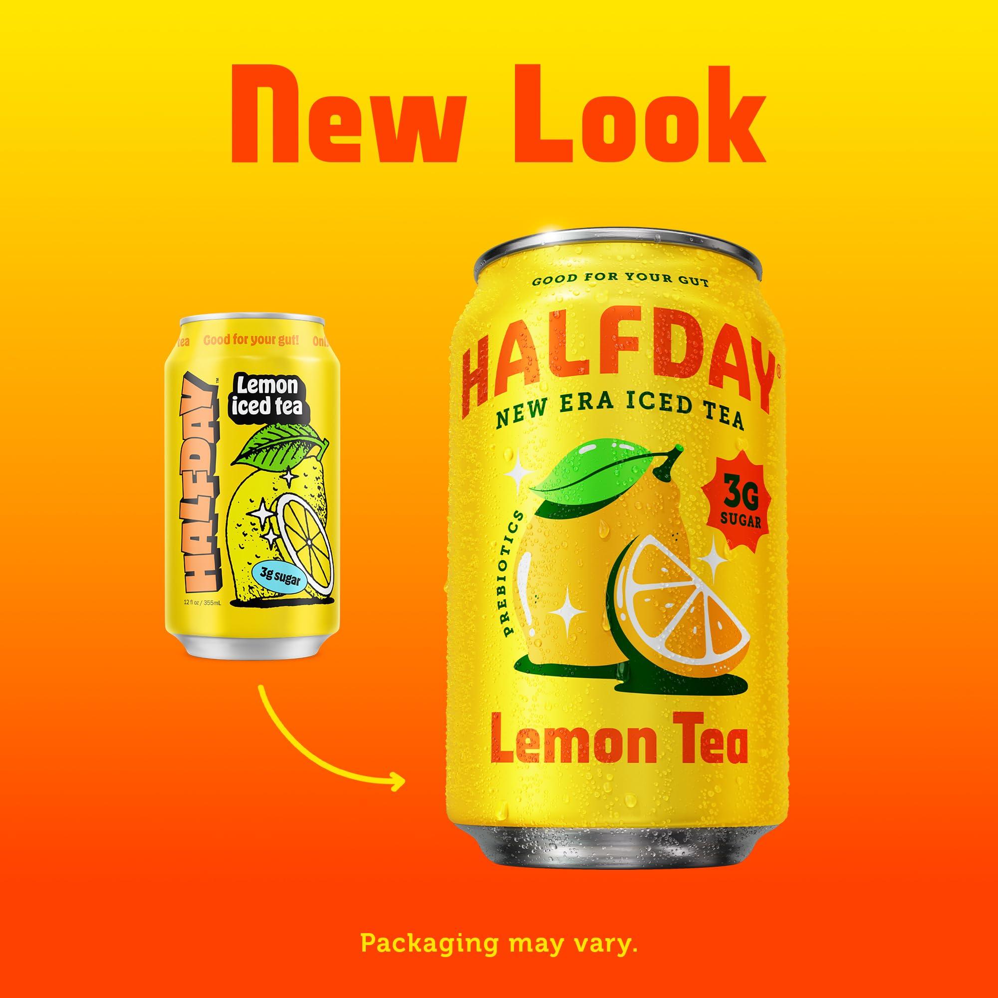 Halfday Halfday Prebiotic Lemon Iced Tea, 12 Fl Oz Can