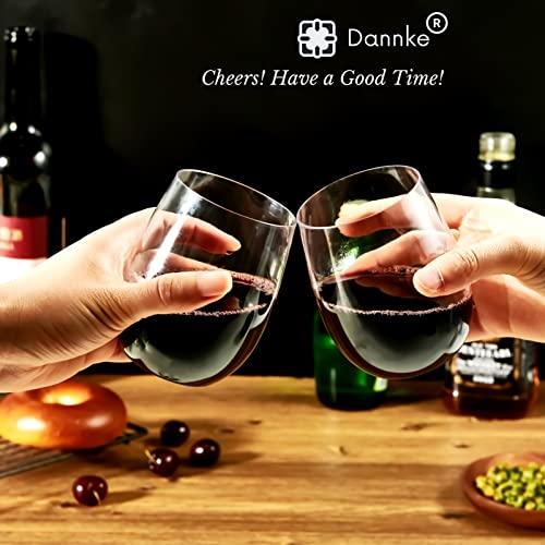 Dannke Dannke 48 Stemless Wine Glass Plastic,12oz Clear Plastic Wine Glasses For Parties Disposable Party Cups, Disposable Wine Glasses, Plastic Wine Cups,Wine Glasses Plastic Disposable Plastic Wine Tumbler