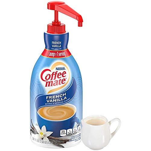 Coffee Mate Nestle Coffee Mate Coffee Creamer, French Vanilla, Concentrated Liquid Pump Bottle, Non Dairy, No Refrigeration, 50.7 oz (Pack of 6)