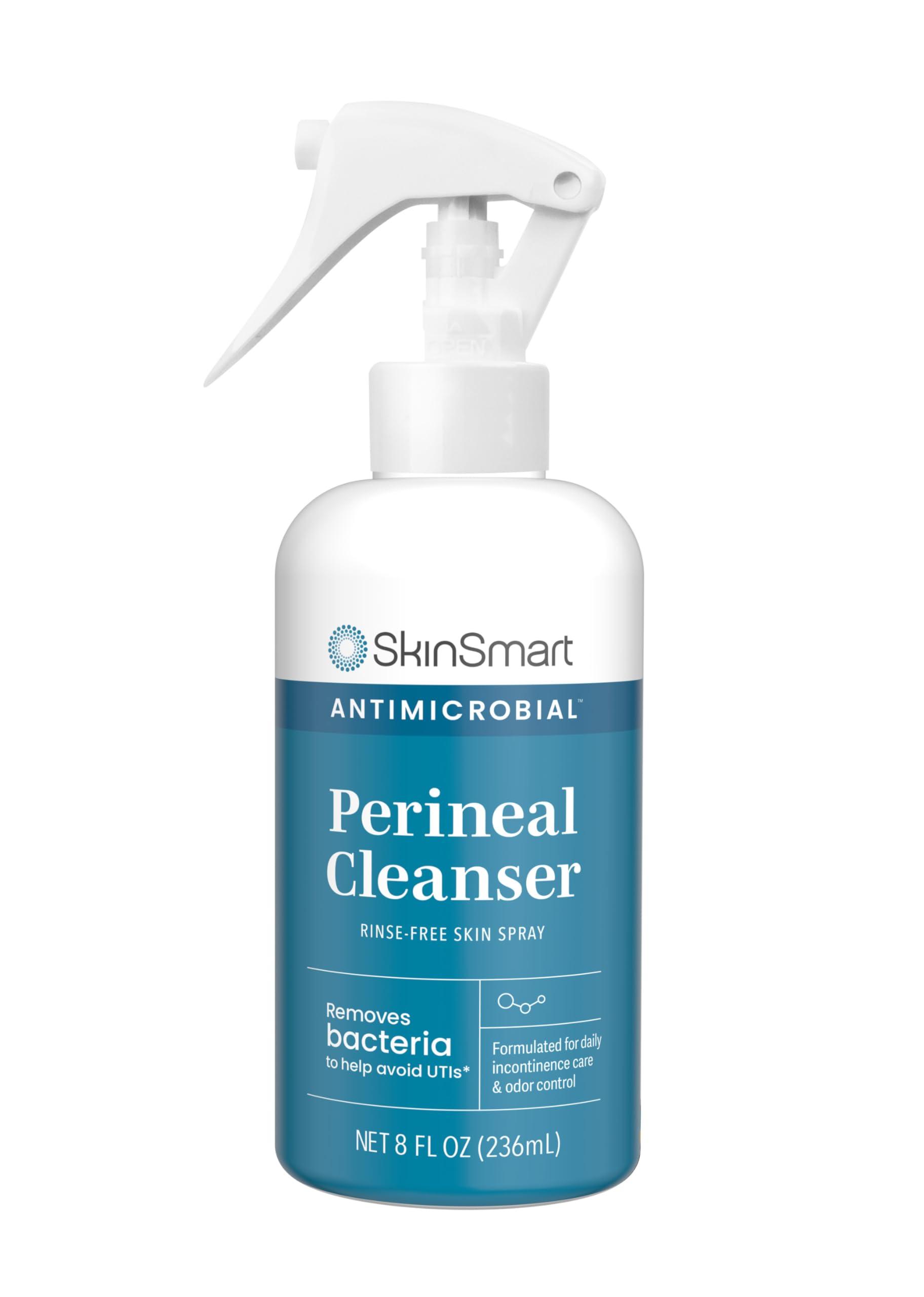 SkinSmart Antimicrobial SkinSmart Antimicrobial Perineal Cleanser, Ideal for Incontinence Care and Postpartum, Removes Bacteria, 8 oz Spray
