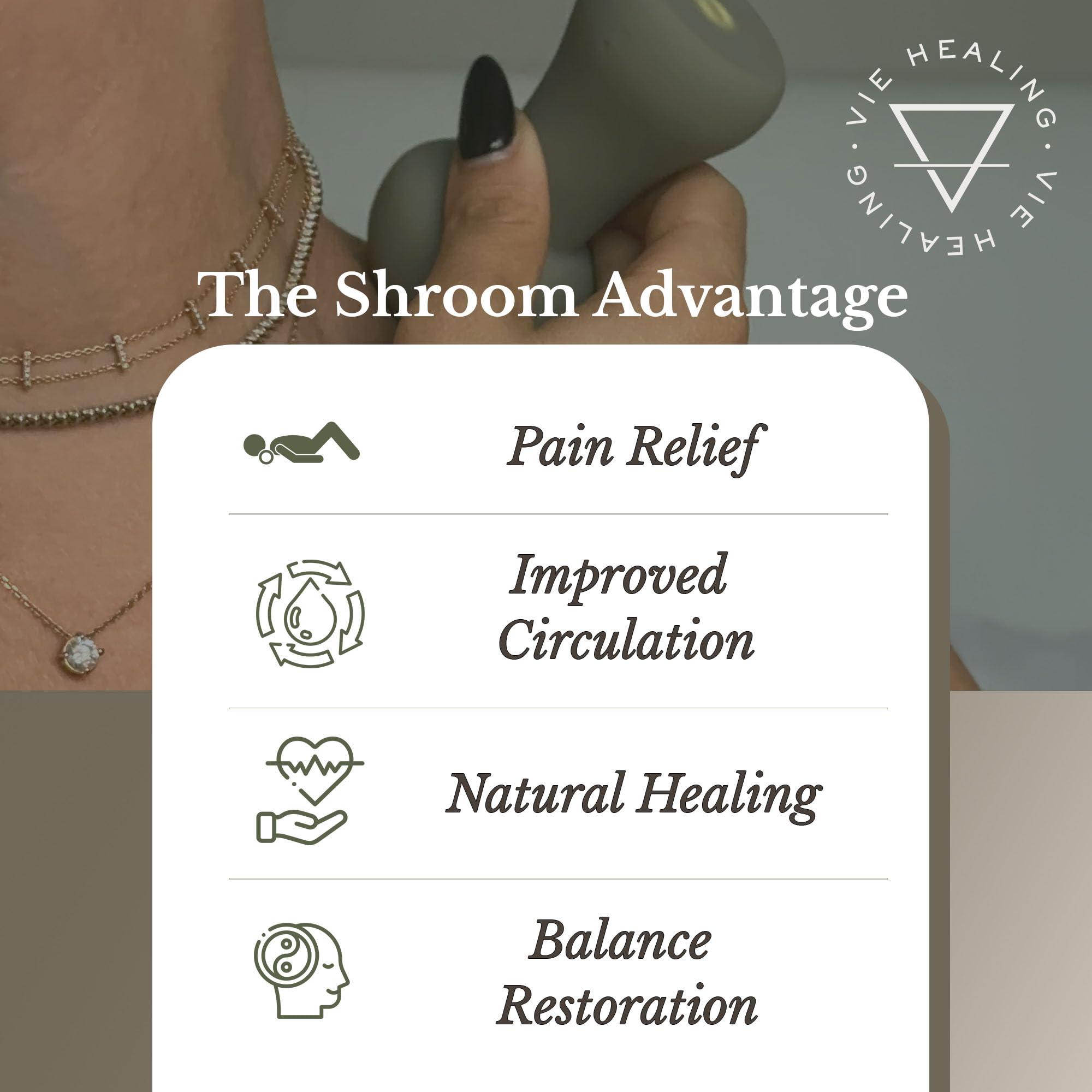 Vie Healing Vie Healing Vibration Therapy Tool - Waterproof Mushroom Massager - Electric Massager for Body - Magnetic Resonance Stimulation Silicone Massager - Electric Therapy Tool (Green, Therapy Tool)