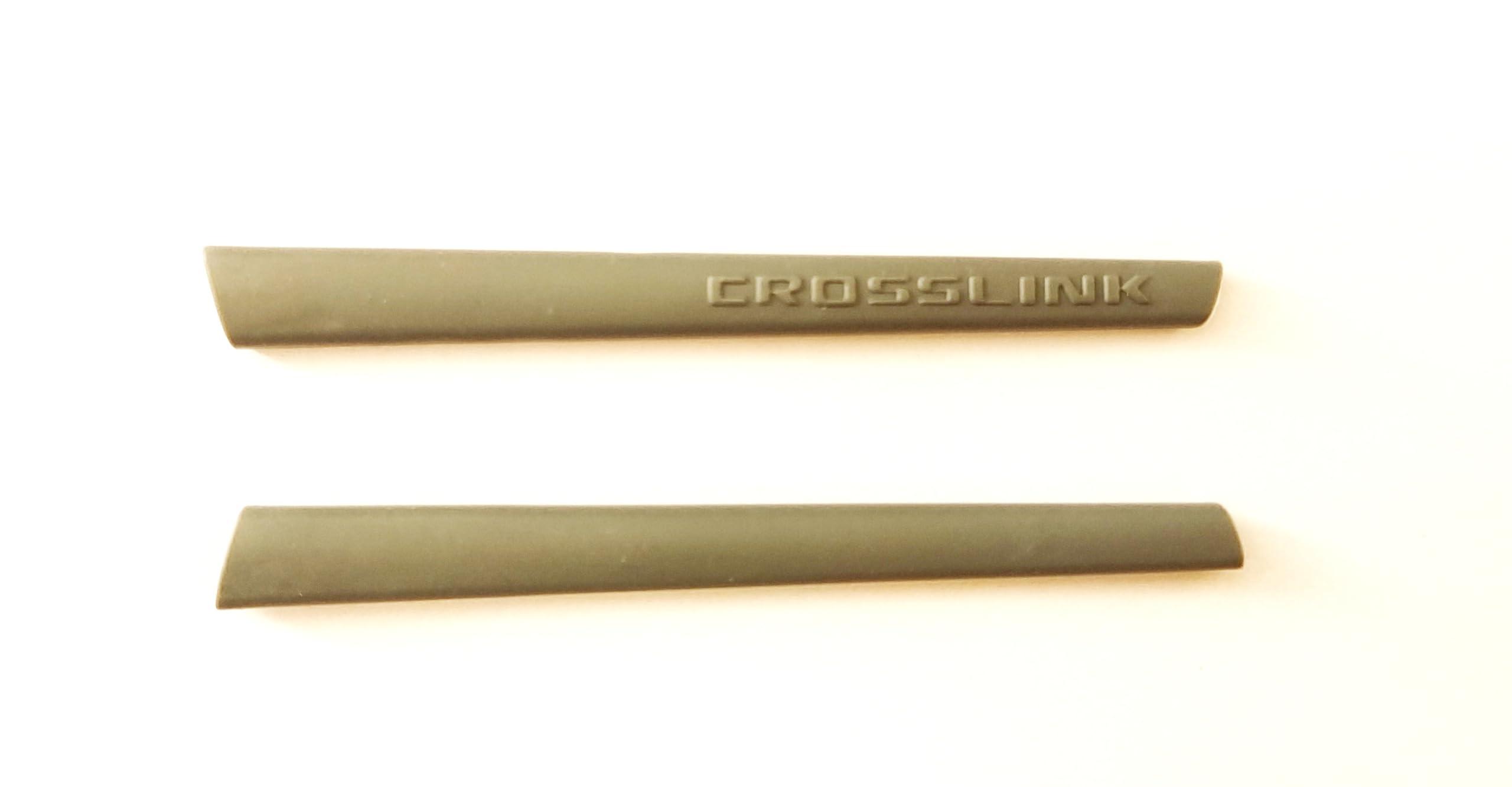 Locitude Locitude Replacement Temple Ear Socks for Compatible w Oakley Crosslink Pitch OX8037 OX8041 OX8111 OX3226 Eyeglass Frames (Grey - 1 Pair)