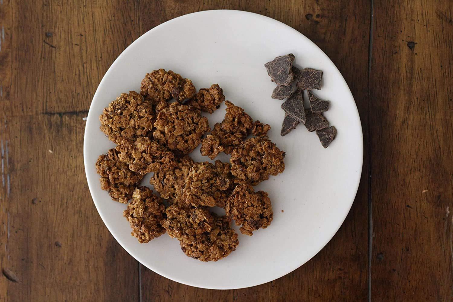 Crazy Monkey Baking Crazy Monkey Baking | Granola Cookie Clusters | 18 Grams Whole Grain | All Natural Ingredients | 7.5 Ounce Resealable Bag | Dark Chocolate Chip