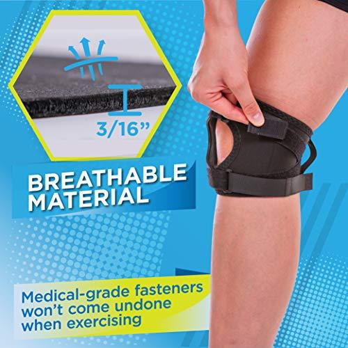 BraceAbility Short Patellar Tracking Knee Brace - Pull-On Running,  Exercise, Athletic Support Stabilizer for Post Kneecap Dislocation,  Tendonitis, Patellofemoral Pain and MCL/LCL Injuries (Small) 