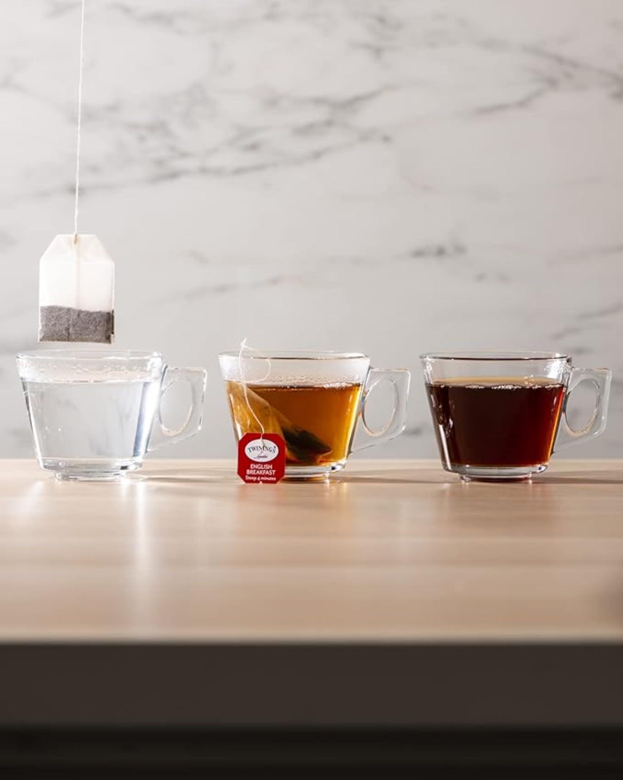 Twinings Twinings English Breakfast Black Tea Individually Wrapped Bags, 25 Count (Pack of 6), Flavourful, Robust Black Tea, Caffeinated, Enjoy Hot or Iced | Packaging May Vary