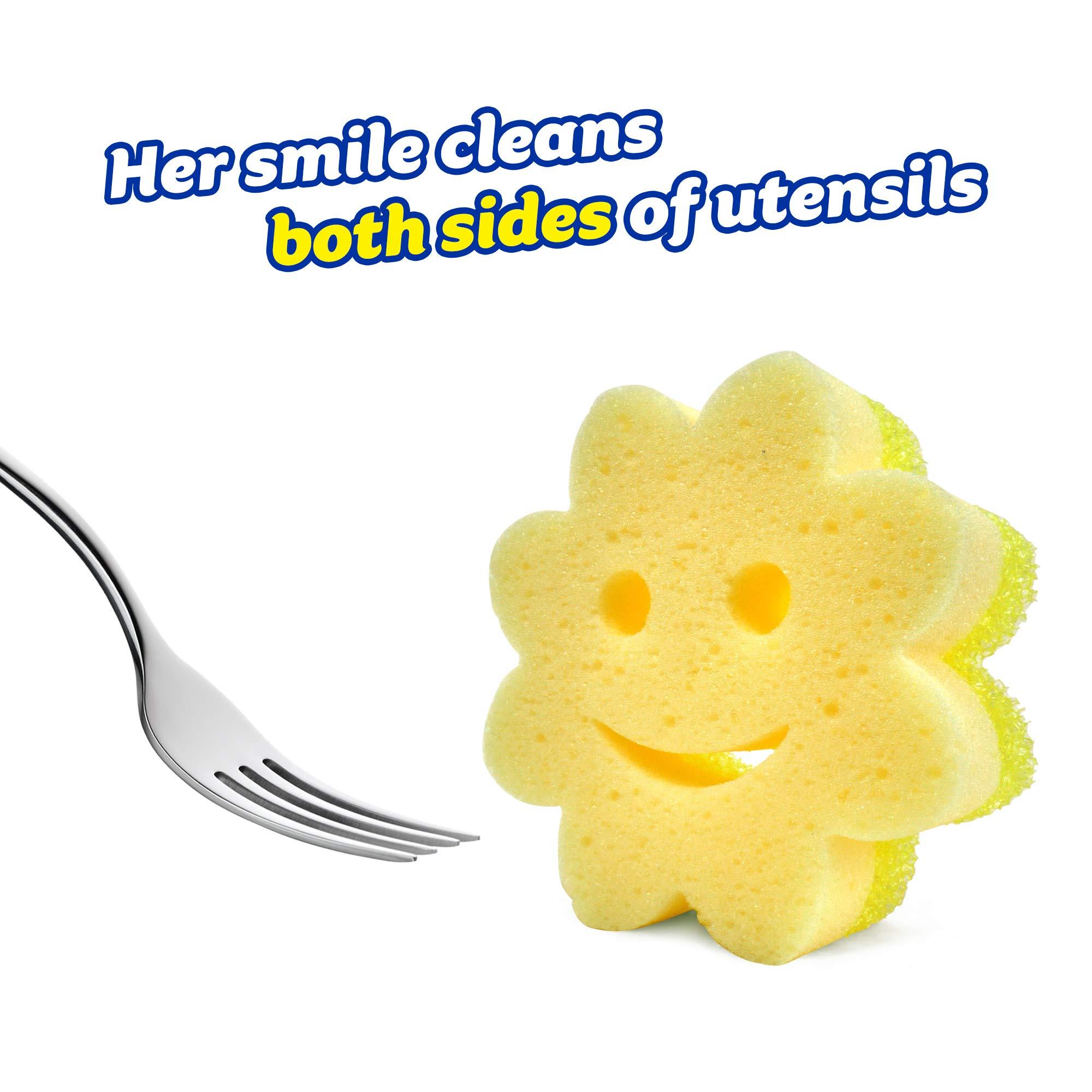 Scrub Daddy Scrub Daddy Sponge Set - Scrub Mommy Power Flower Dual- Sided Sponge and Scrubber - Non Scratch Sponge for Dishes and Home, Odor Resistant, Firm in Cold Water Soft in Warm , Multi-Surface 3 ct