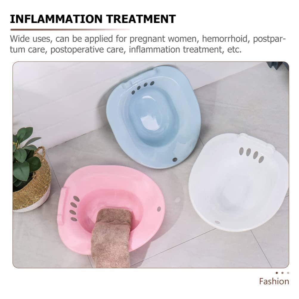 Toddmomy Toddmomy Sitz Bath Toilet Seat for Hemorrhoids Pregnant Women Postpartum Care Plastic Private Parts Washing Basin Blue
