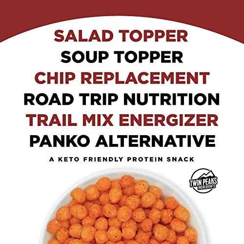 TWIN PEAKS INGREDIENTS Twin Peaks Low Carb, Keto Friendly Protein Puffs, Mesquite Barbecue (300g, 21g Protein, 2g Carbs)