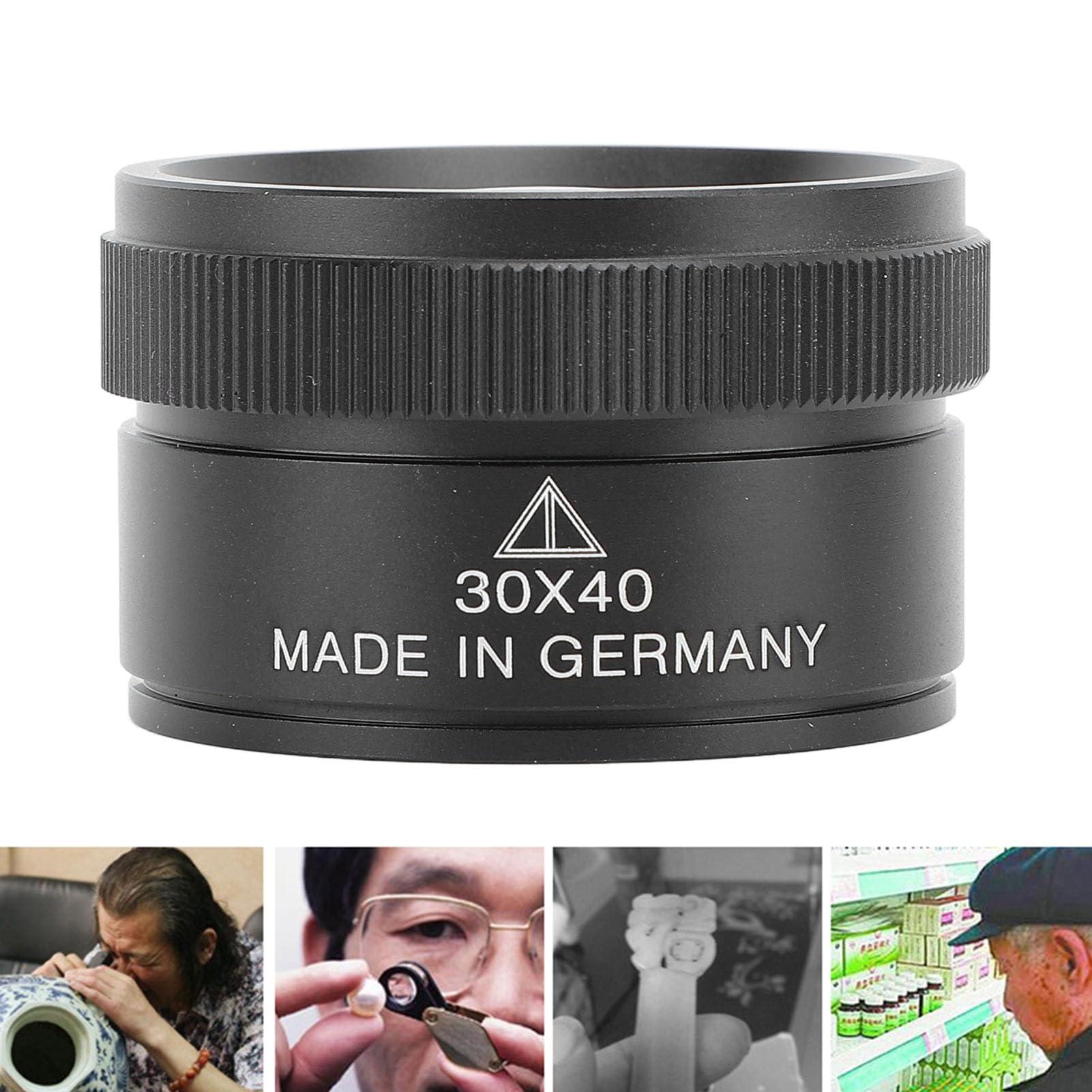 Diydeg 30X Optics Loupes Magnifier Loop, Professional Jewelry Magnifier Glasses Magnifying Lens, Portable Pocket Jewelry Loupe Desktop Reading Magnifier Lens for Jeweler, Stamps