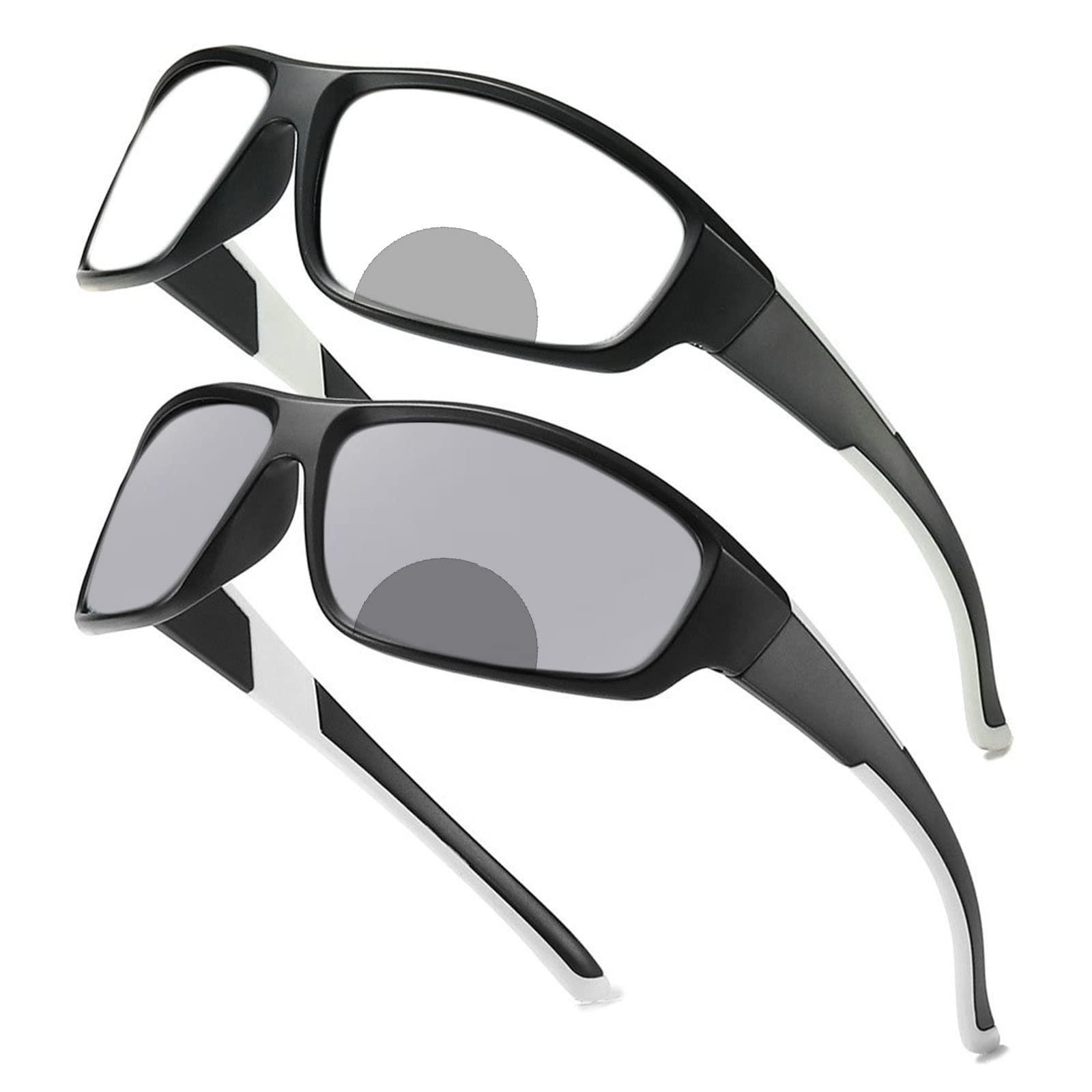 willochra Transition Photochromic Bifocal Reading Glasses for Mens and Womens Outdoor Sports Presbyopia Sunglasses reader (white, 2.5, multiplier_x)