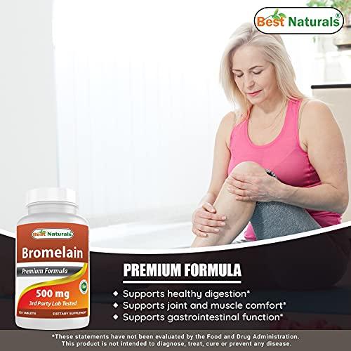 Best Naturals Best Naturals Bromelain 500mg 120 Tablets (120 Count (Pack of 3))
