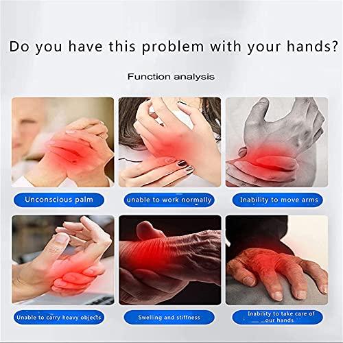 ZZBB ZZBB Exoskeleton Manual Training Finger Orthoses Exercise Five Fingers Soft Resting Hand Splint for Flexion Contracture,Right,M