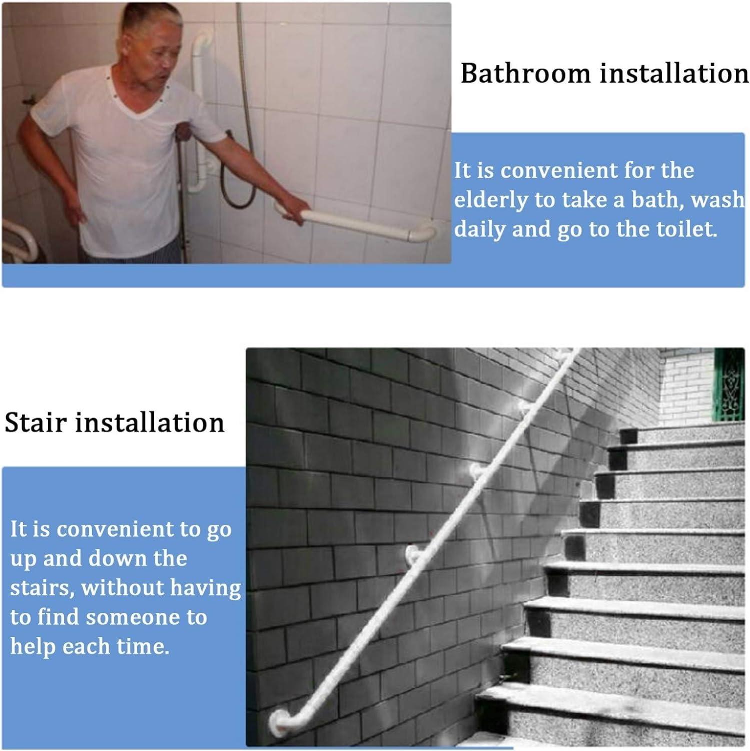 KarFri Safety Hand Support Rail Wall Mount Handicap Grab Bars Shower Handle Bathroom Accessories Grab Bars for Bathroom Bathtub Mounted (Size : 1PCS)