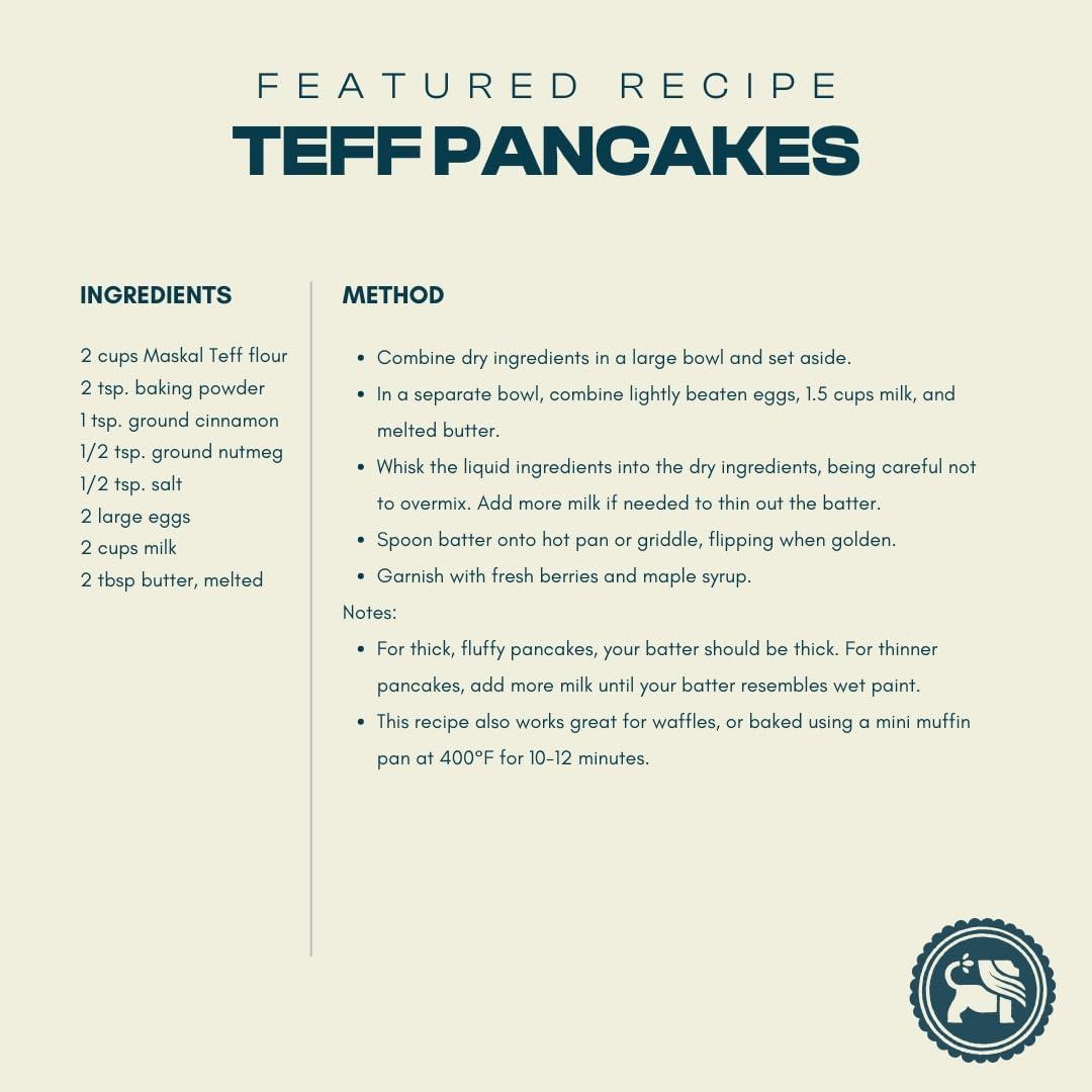 Maskal Teff Maskal Teff Organic Ivory Teff Flour, 14 Ounce